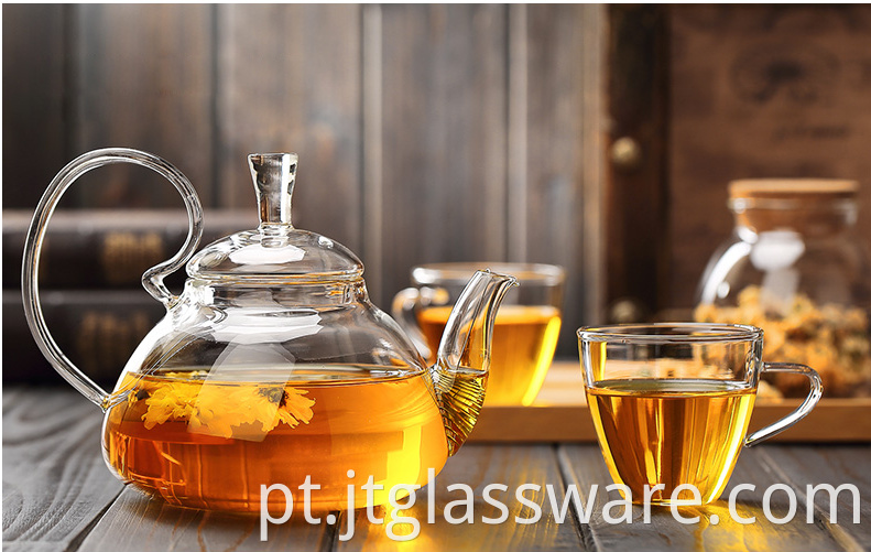 elegant glass teapot